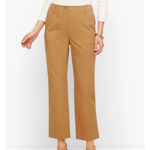 Talbots High Waist Patch Pocket Crop Pants Women 8 - Picture 11 of 11